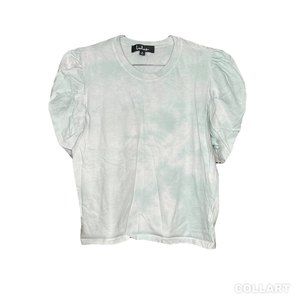 Lulu’s Tie Dye Woman’s Casual Crewneck Tee With Puffy Sleeves Size Small